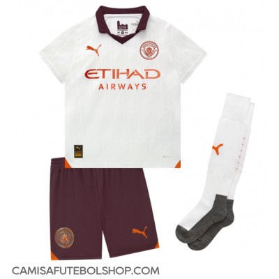 Camisa de time de futebol Manchester City Jack Grealish #10 Replicas 2º Equipamento Infantil 2023-24 Manga Curta (+ Calças curtas)